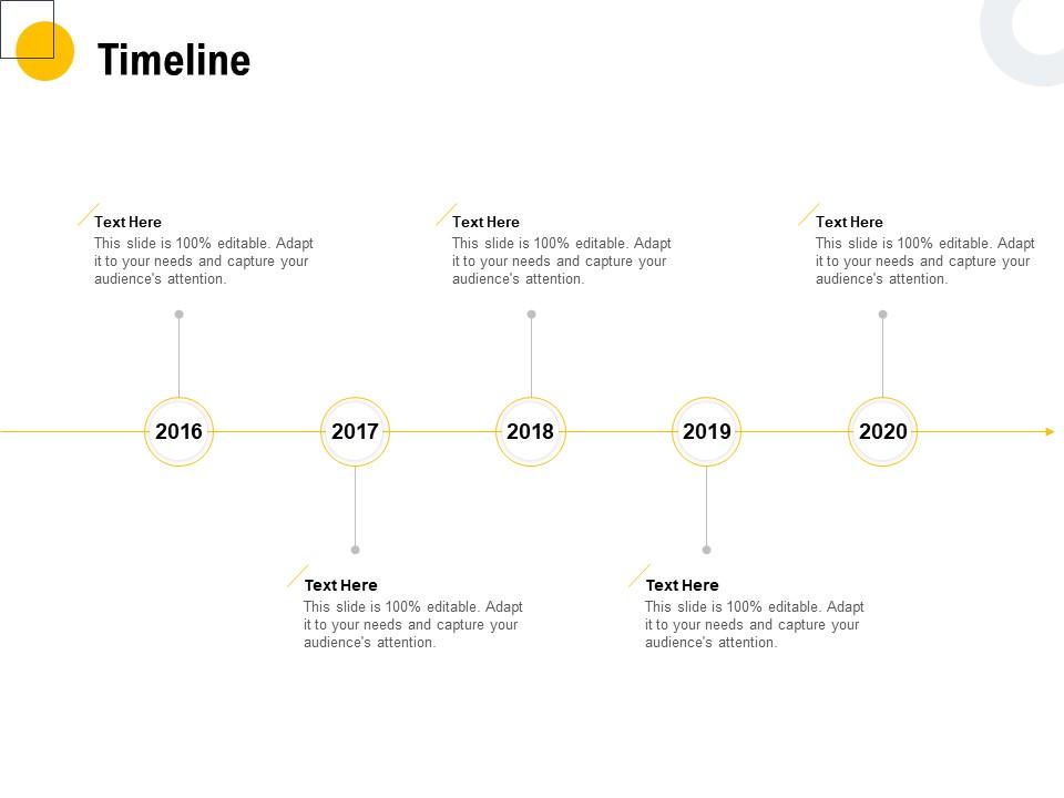 Timeline 2016 to 2020 l1096 ppt powerpoint presentation icon templates Slide01