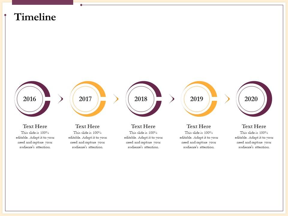 Timeline 2016 to 2020 n234 ppt powerpoint presentation icons Slide01