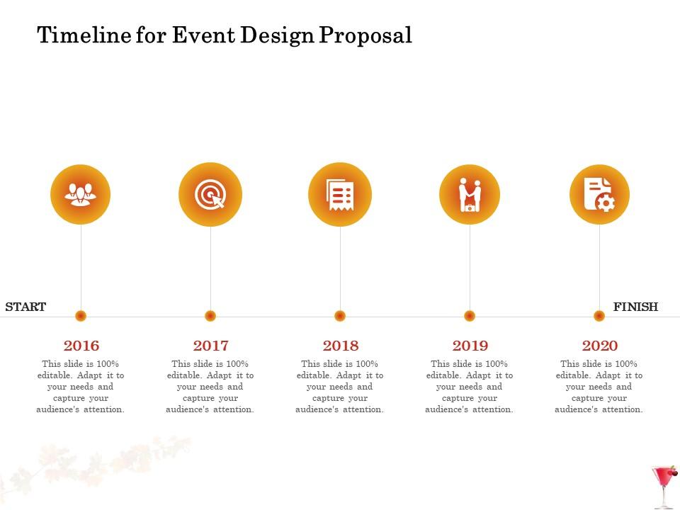 Timeline for event design proposal ppt powerpoint presentation icon summary Slide01