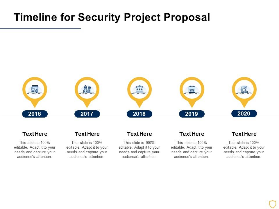 Timeline for security project proposal ppt powerpoint presentation icon clipart Slide01