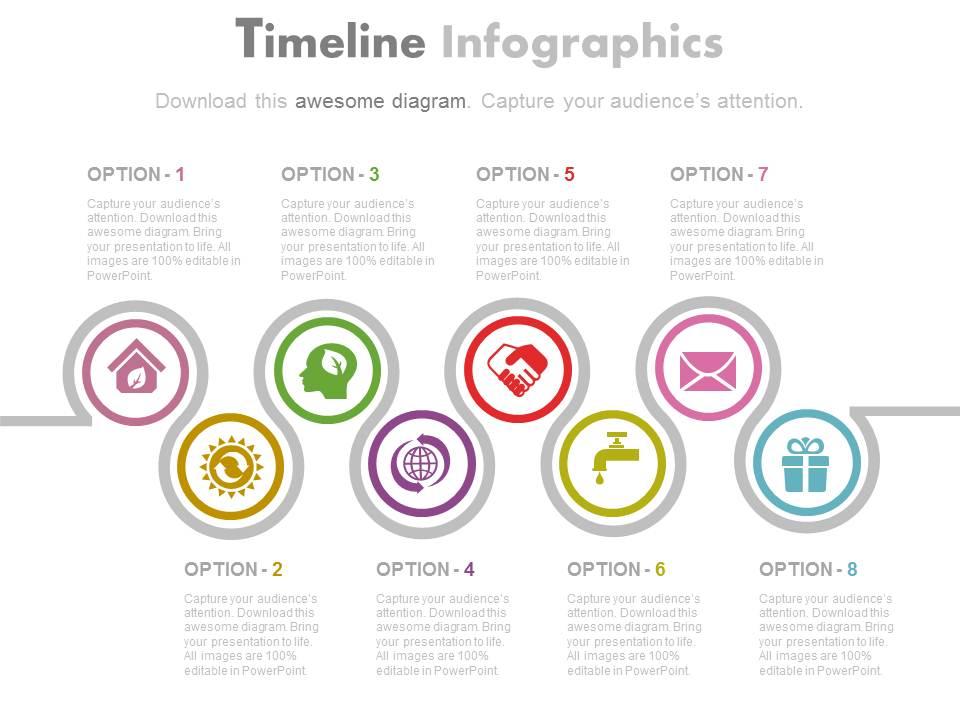 Timeline infographics with icons powerpoint slides Slide01
