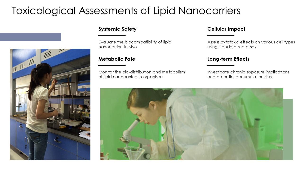 Toxicological Assessments Of Lipid Nanocarriers PPT Sample ST AI SS