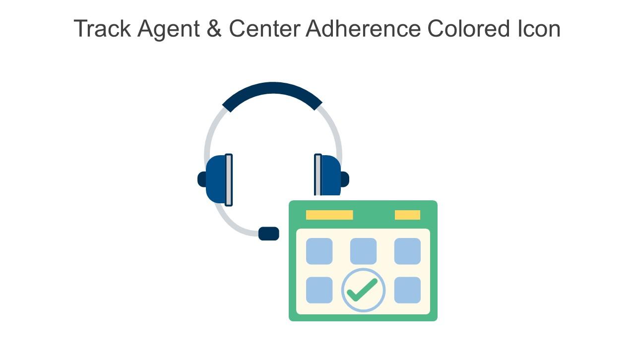 Track Agent And Center Adherence Colored Icon In Powerpoint Pptx Png And Editable Eps Format Slide01