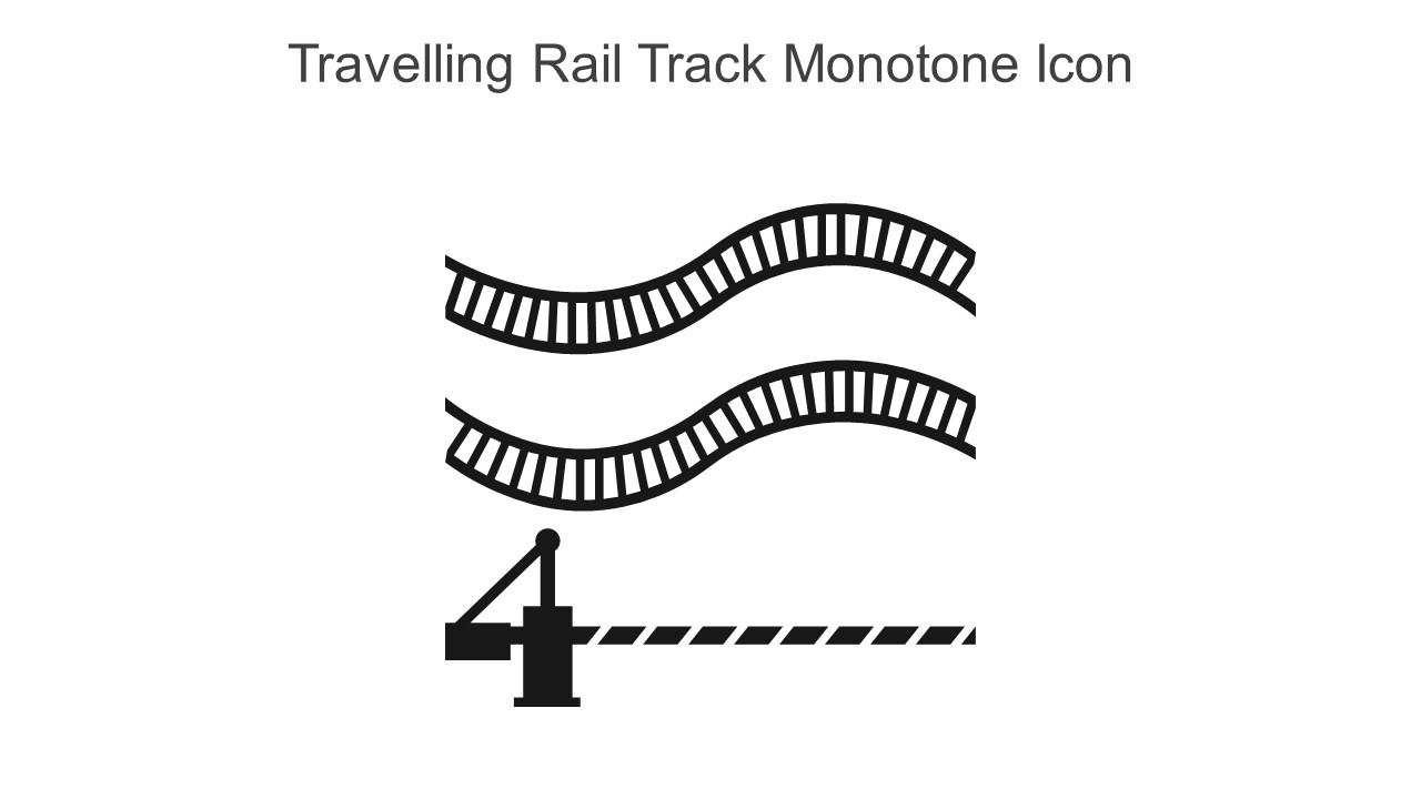 Travelling Rail Track Monotone Icon In Powerpoint Pptx Png And Editable Eps Format