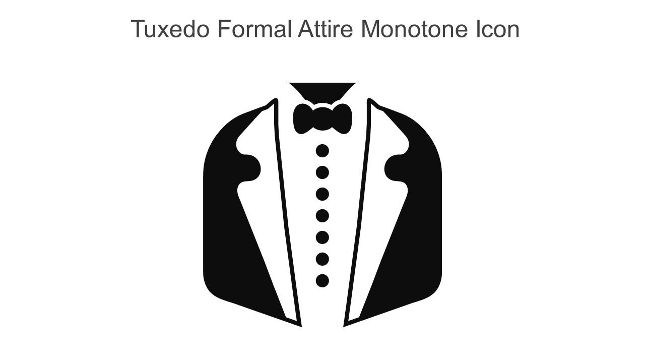 Tuxedo Formal Attire Monotone Icon In Powerpoint Pptx Png And Editable Eps Format