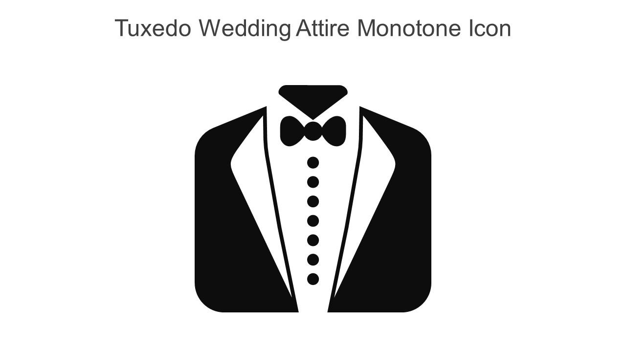 Tuxedo Wedding Attire Monotone Icon In Powerpoint Pptx Png And Editable Eps Format