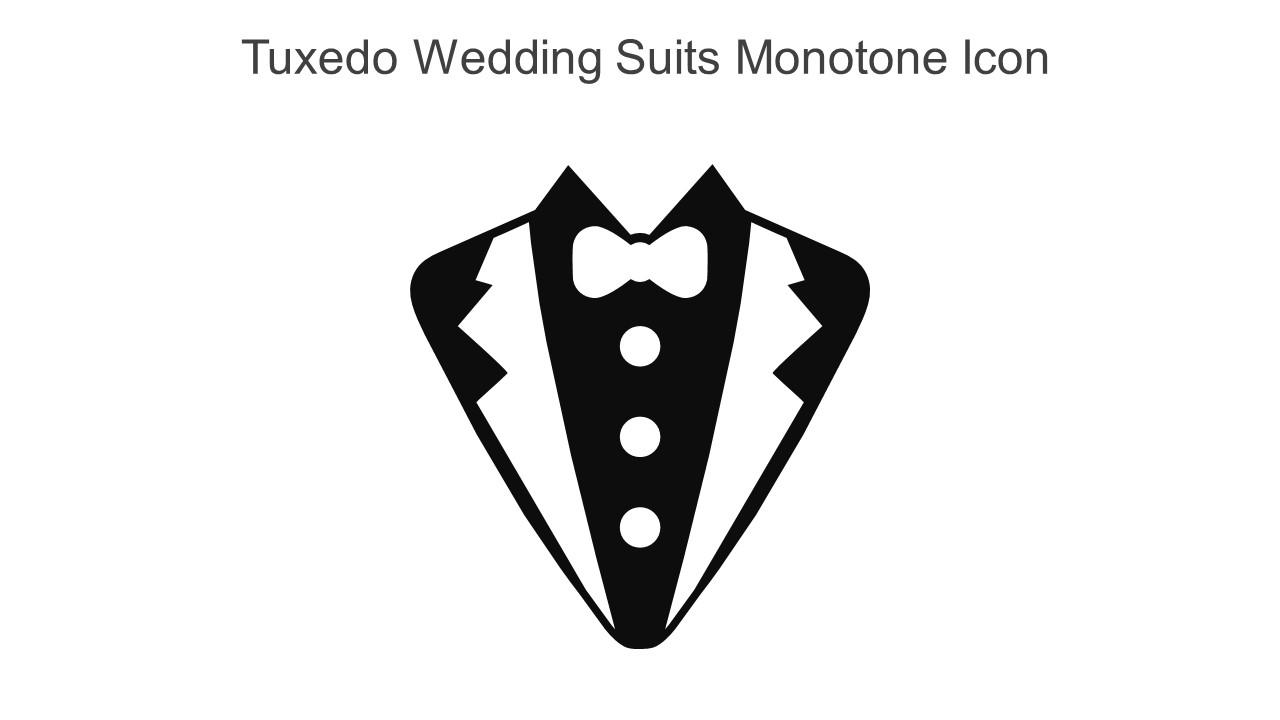 Tuxedo Wedding Suits Monotone Icon In Powerpoint Pptx Png And Editable Eps Format