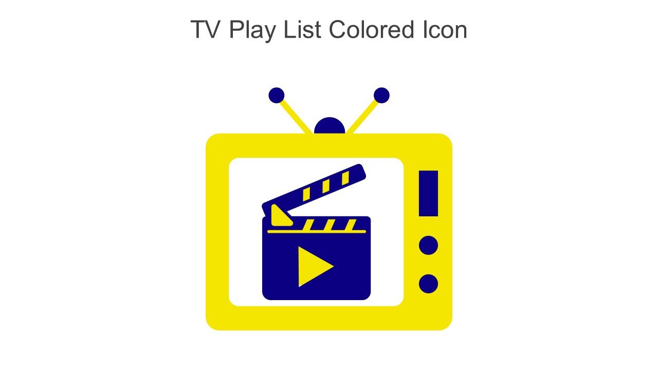 TV Play List Colored Icon In Powerpoint Pptx Png And Editable Eps Format Slide01