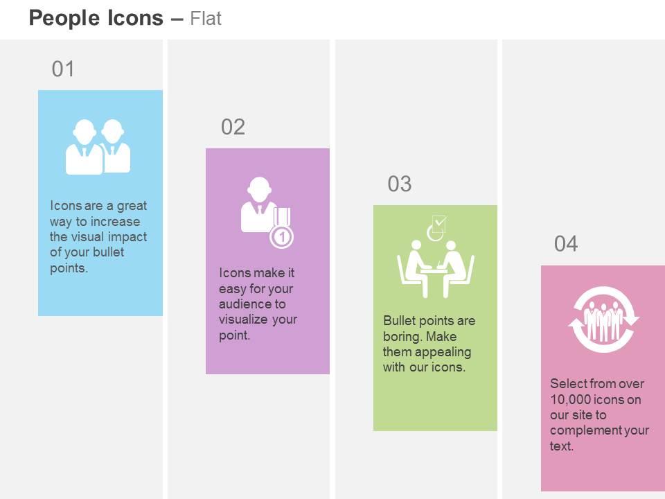 Two business men number one leader meeting team management process ppt icons graphics Slide01
