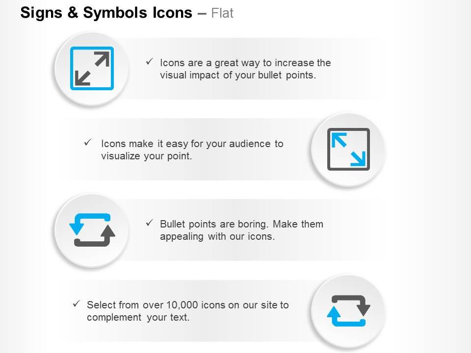 Two squares two arrows direction indication ppt icons graphics Slide01