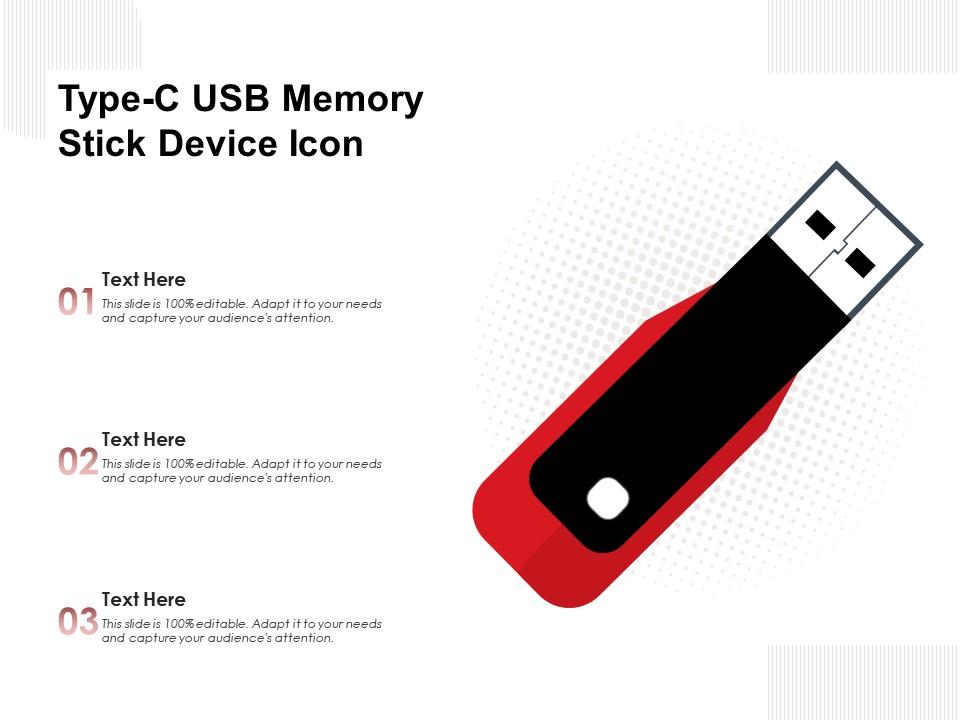 Type c usb memory stick device icon Slide01