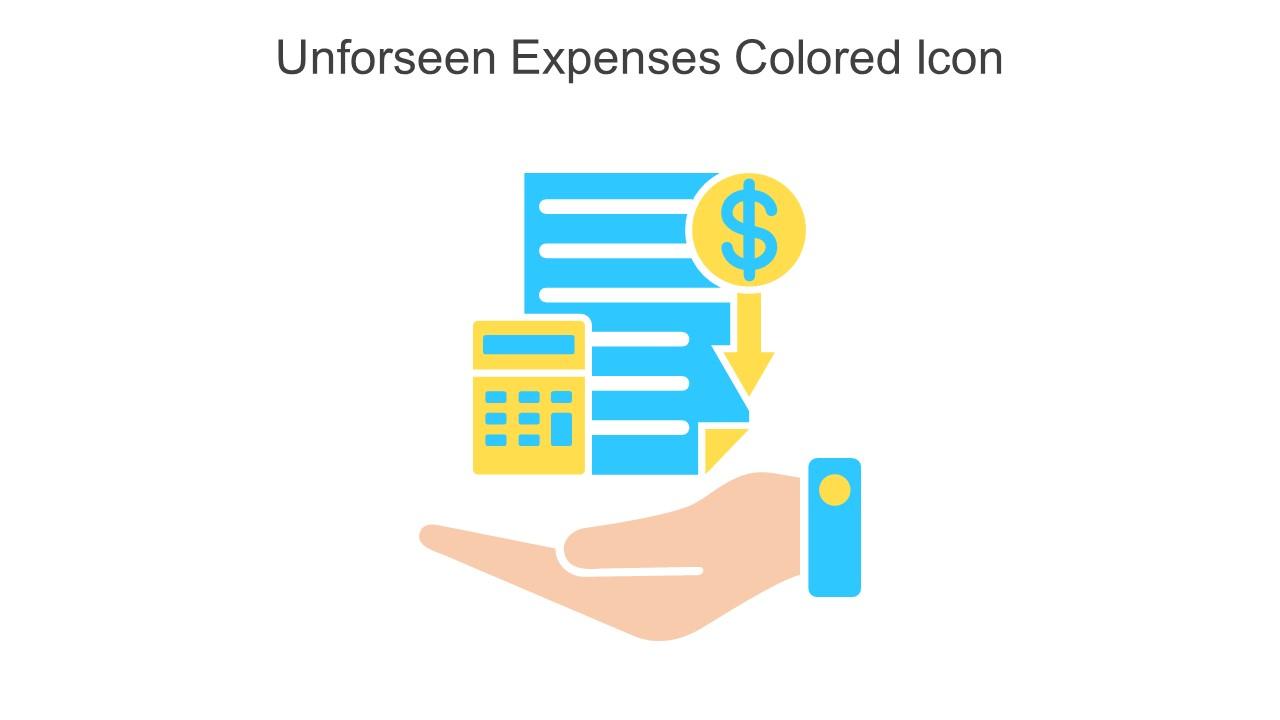 Unforseen Expenses Colored Icon In Powerpoint Pptx Png And Editable Eps Format