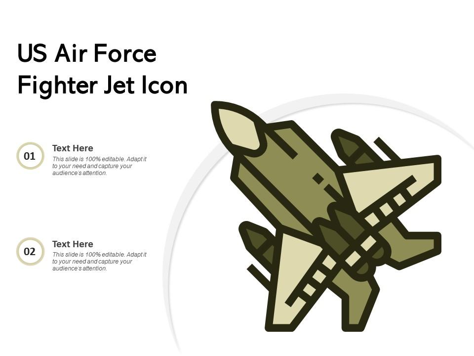 Us air force fighter jet icon Slide01
