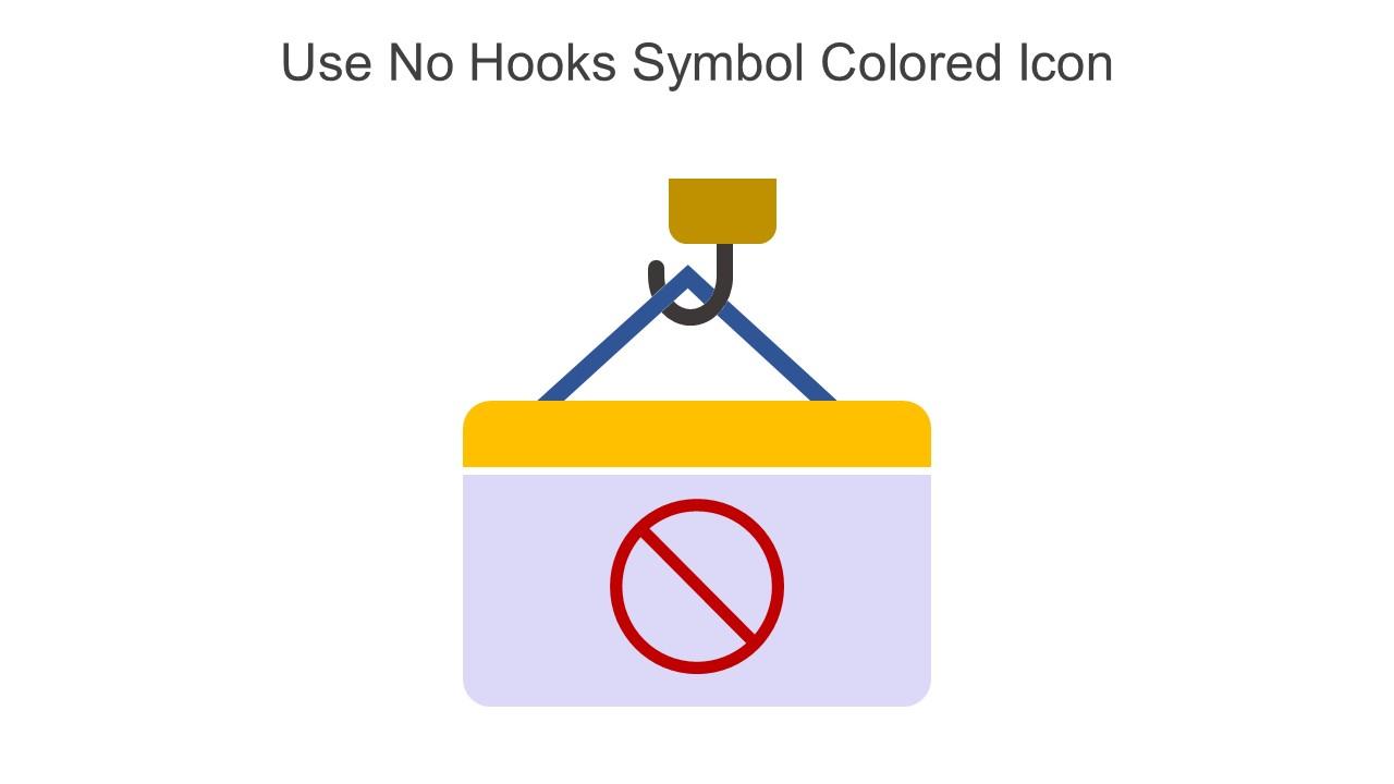 Use No Hooks Symbol Colored Icon In Powerpoint Pptx Png And Editable Eps Format