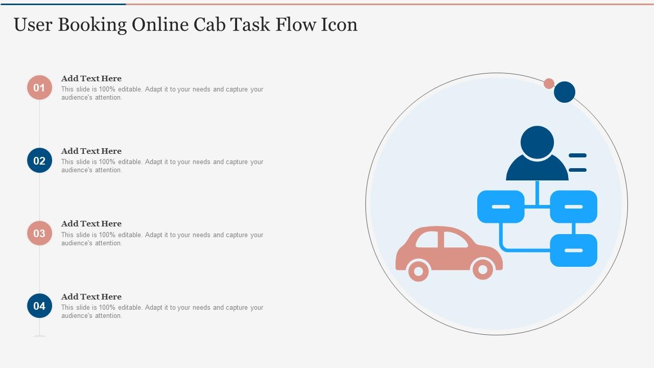 User Booking Online Cab Task Flow Icon Slide01