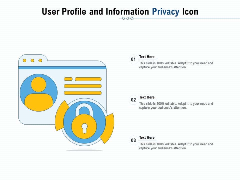 User profile and information privacy icon Slide01