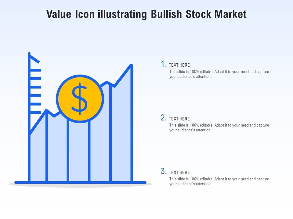 Value icon illustrating bullish stock market Slide01