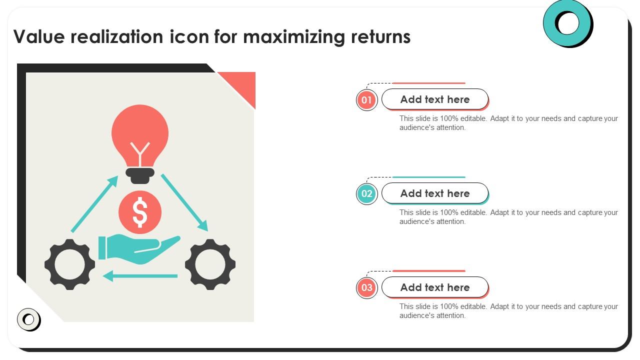 Value Realization Icon For Maximizing Returns