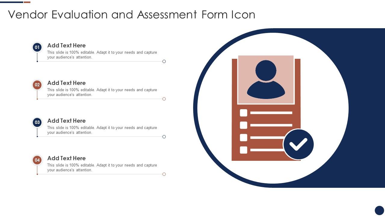 Vendor Evaluation And Assessment Form Icon Slide01