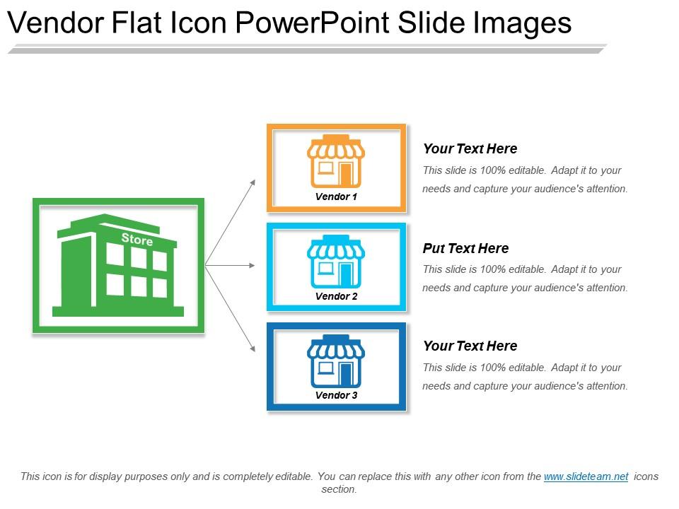 Vendor flat icon powerpoint slide images Slide01