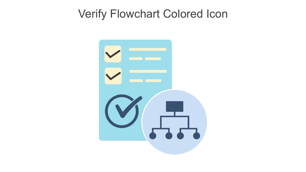 Verify Flowchart Colored Icon In Powerpoint Pptx Png And Editable Eps Format