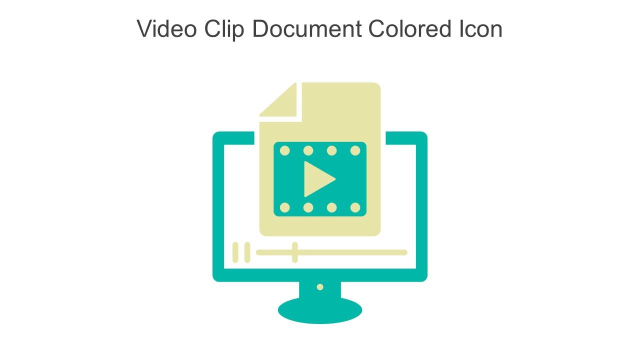 Video Clip Document Colored Icon In Powerpoint Pptx Png And Editable Eps Format