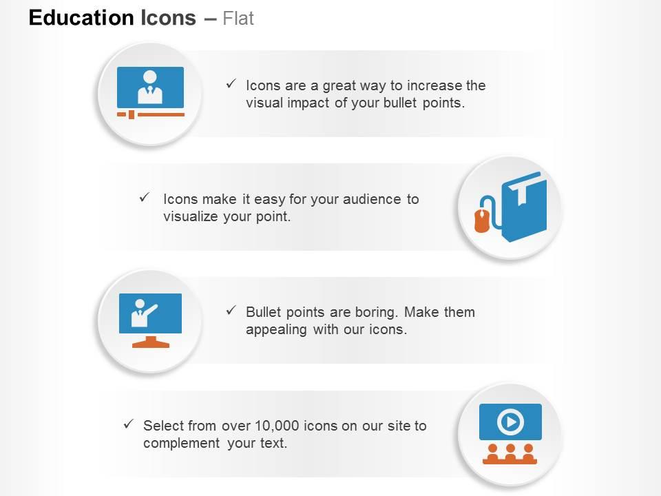 Video lecture database system communication ppt icons graphics Slide01