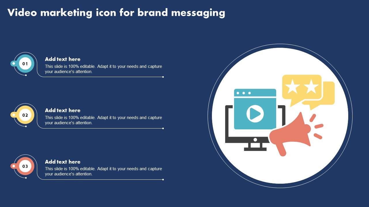 Video Marketing Icon For Brand Messaging