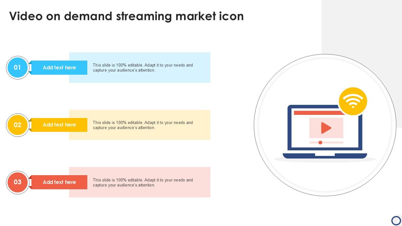 Video On Demand Streaming Market Icon Ppt Powerpoint