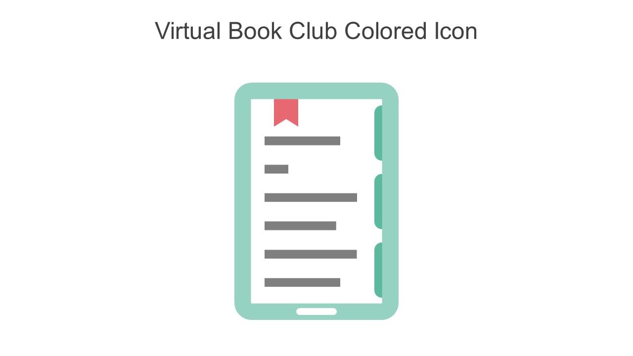 Virtual Book Club Colored Icon In Powerpoint Pptx Png And Editable Eps Format Slide01