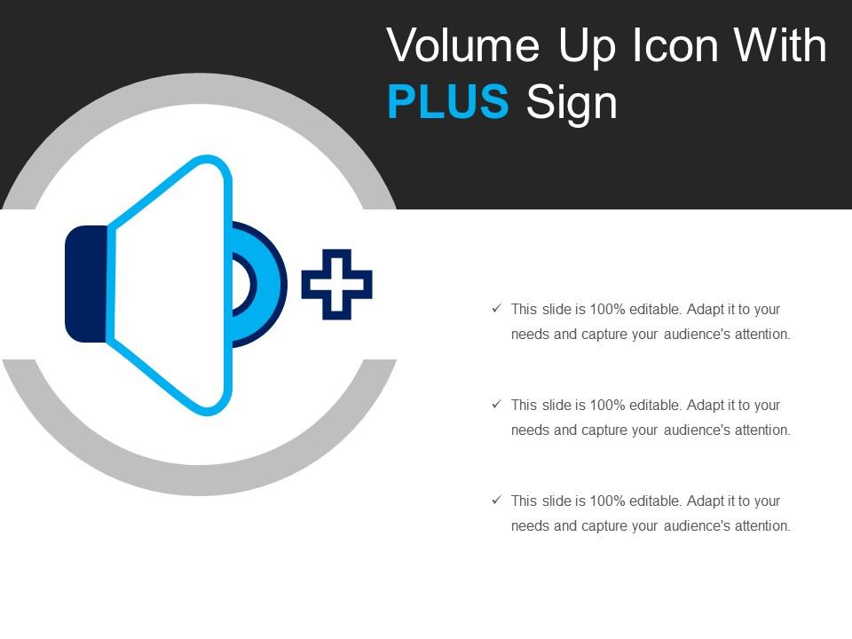Volume up icon with plus sign Slide01