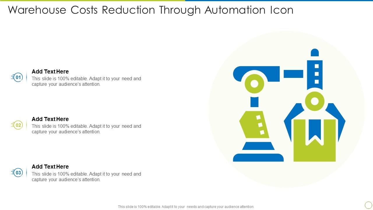 Warehouse Costs Reduction Through Automation Icon Slide01