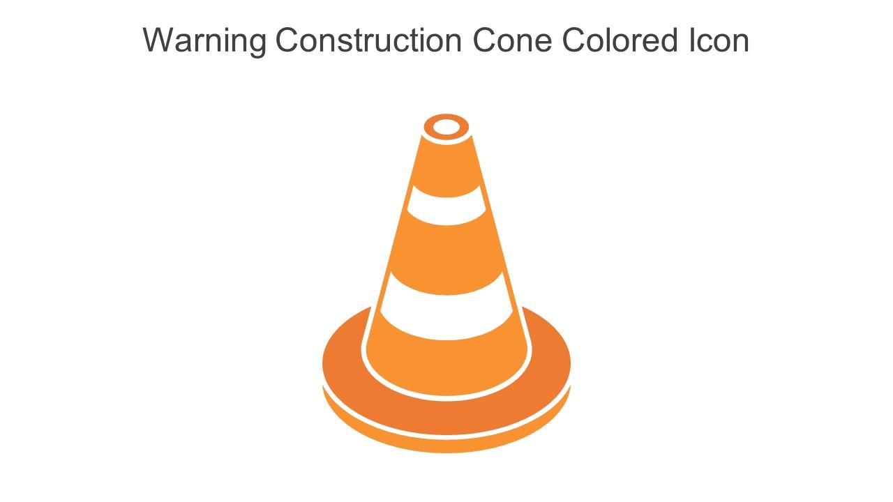 Warning Construction Cone Colored Icon In Powerpoint Pptx Png And Editable Eps Format
