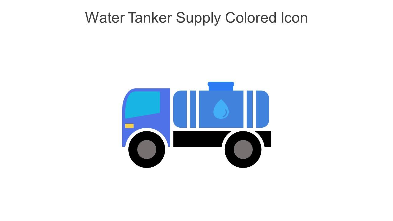 Water Tanker Supply Colored Icon In Powerpoint Pptx Png And Editable Eps Format