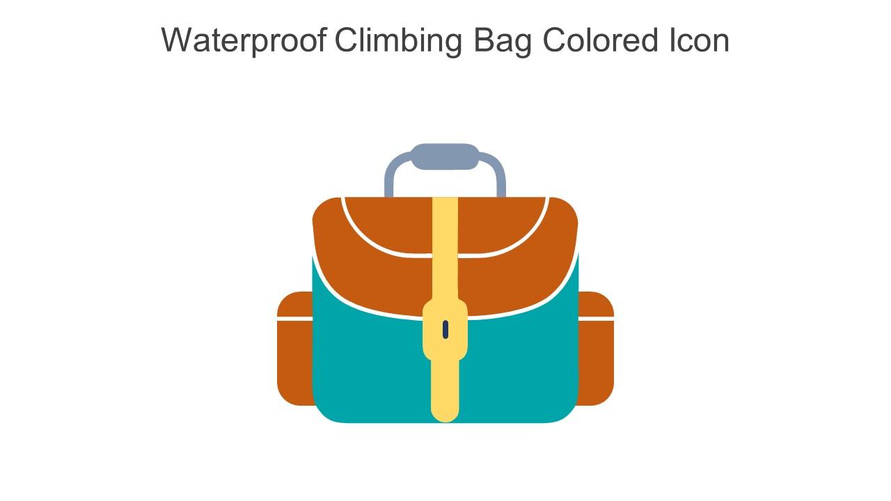Waterproof Climbing Bag Colored Icon In Powerpoint Pptx Png And Editable Eps Format