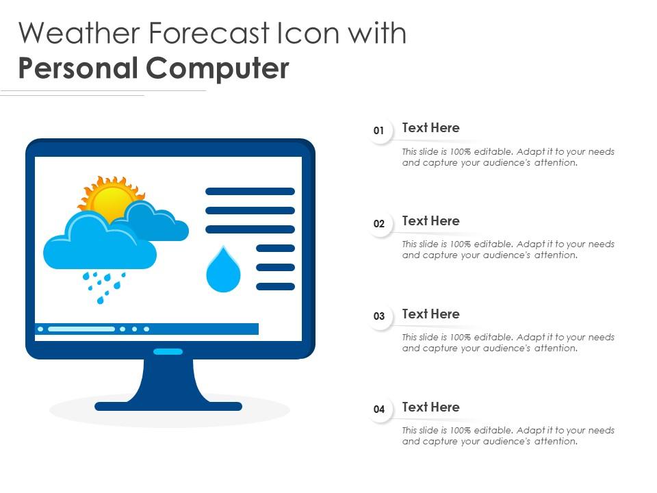 Weather forecast icon with personal computer Slide01