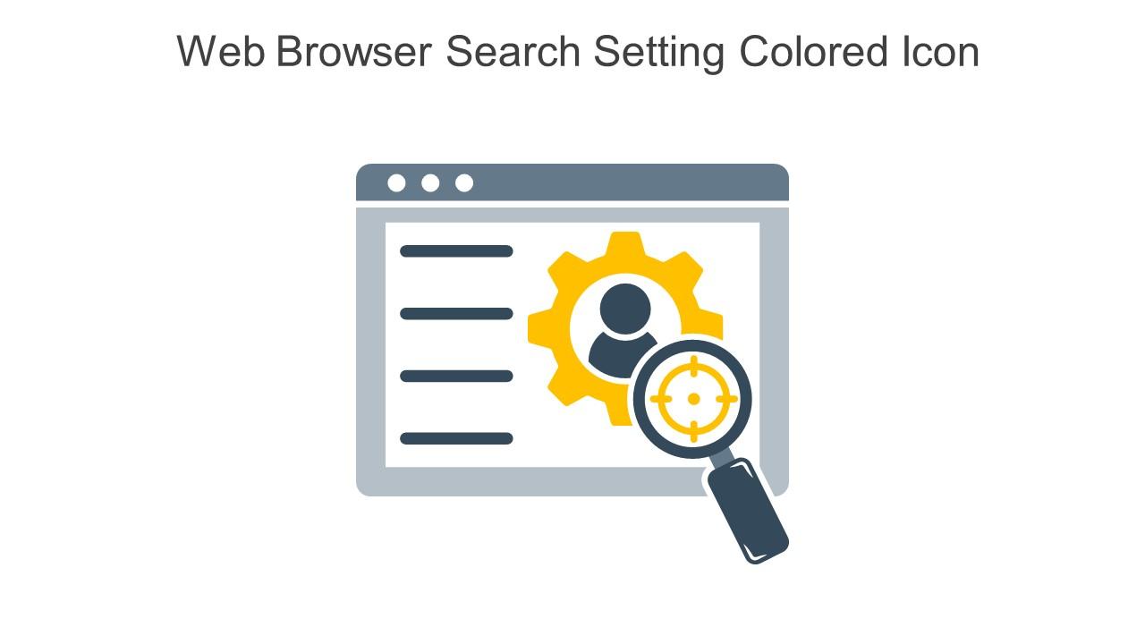 Web Browser Search Setting Colored Icon In Powerpoint Pptx Png And Editable Eps Format Slide01