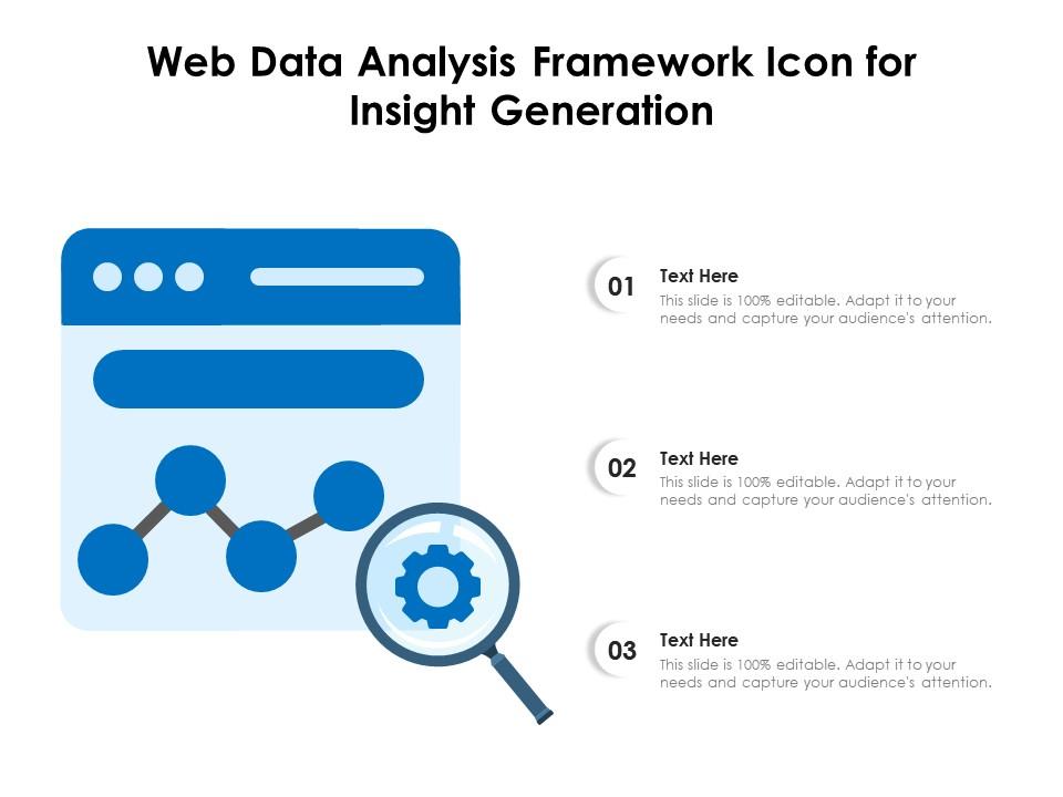 Web data analysis framework icon for insight generation Slide01