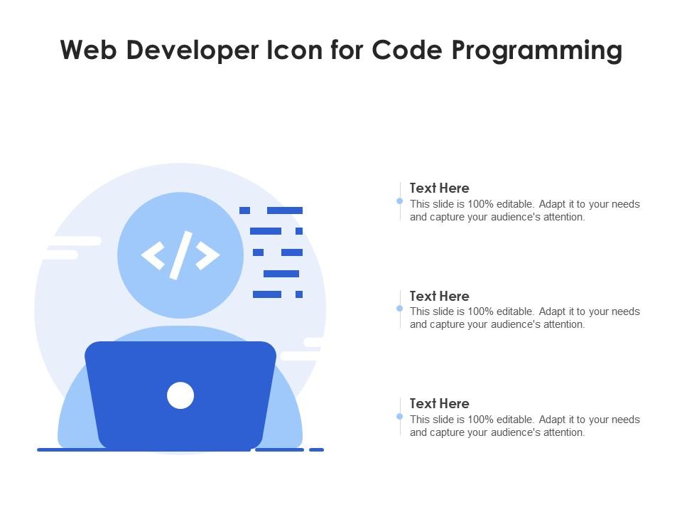 Web developer icon for code programming Slide01