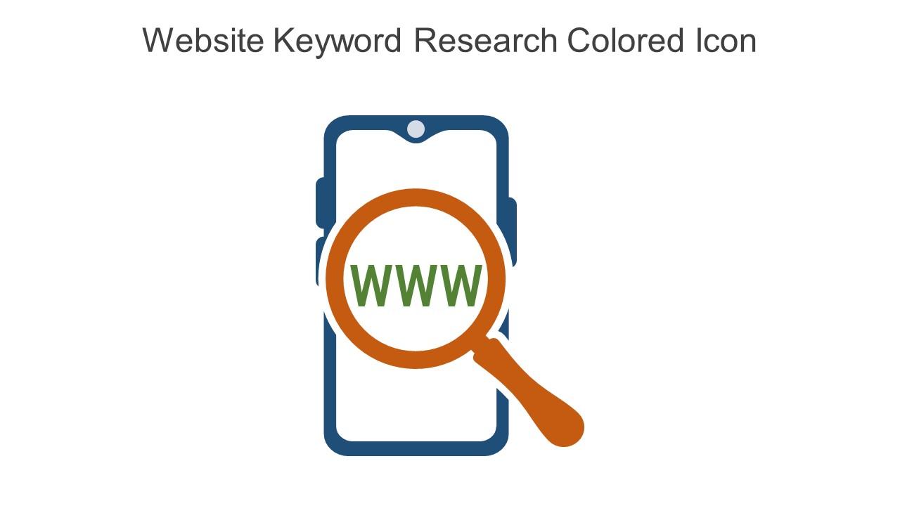 Website Keyword Research Colored Icon In Powerpoint Pptx Png And Editable Eps Format Slide01