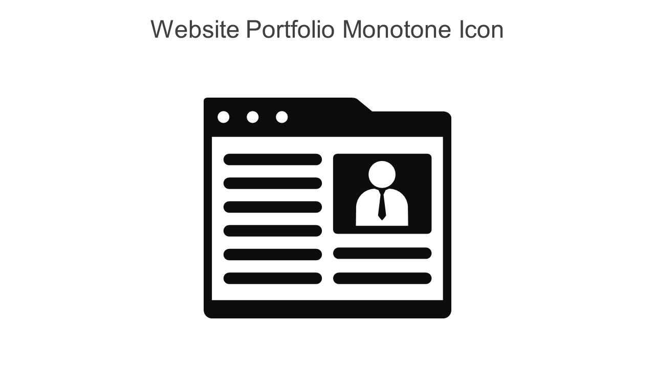 Website Portfolio Monotone Icon In Powerpoint Pptx Png And Editable Eps Format