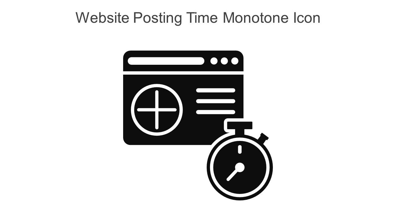 Website Posting Time Monotone Icon In Powerpoint Pptx Png And Editable Eps Format Slide01