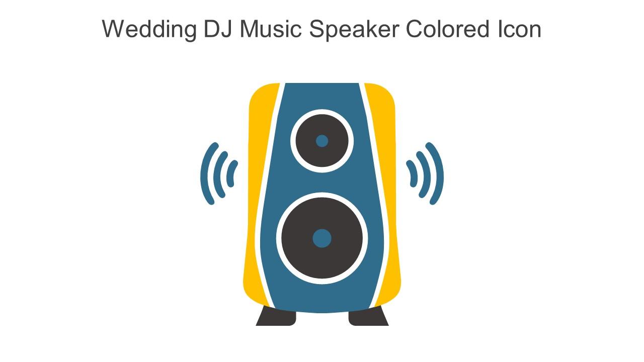 Wedding DJ Music Speaker Colored Icon In Powerpoint Pptx Png And Editable Eps Format