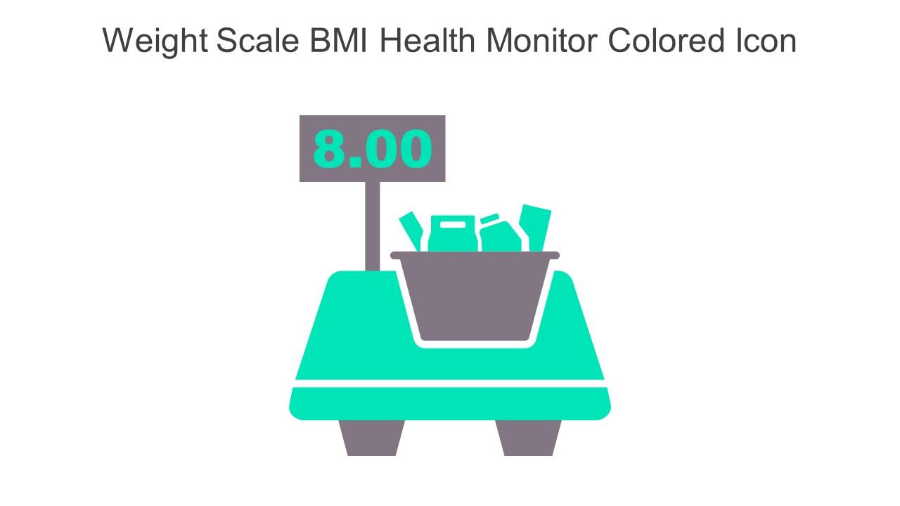 Weight Scale BMI Health Monitor Colored Icon In Powerpoint Pptx Png And Editable Eps Format