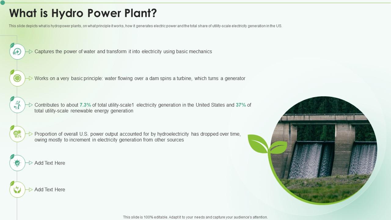 What Is Hydro Power Plant Clean Energy Ppt Powerpoint Presentation Icon Elements Slide01