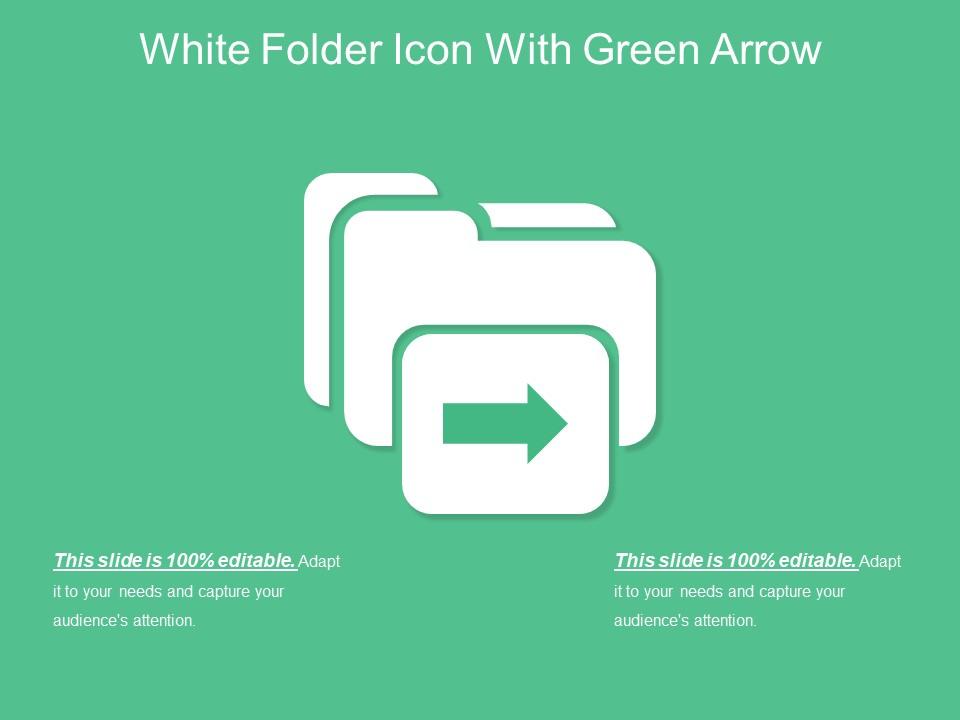 White folder icon with green arrow Slide01