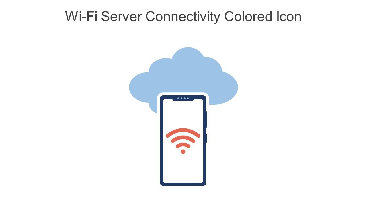 Wi Fi Server Connectivity Colored Icon In Powerpoint Pptx Png And Editable Eps Format
