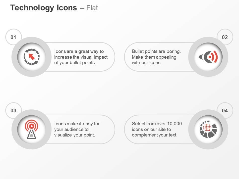 Wifi antenna volume control ppt icons graphics Slide01