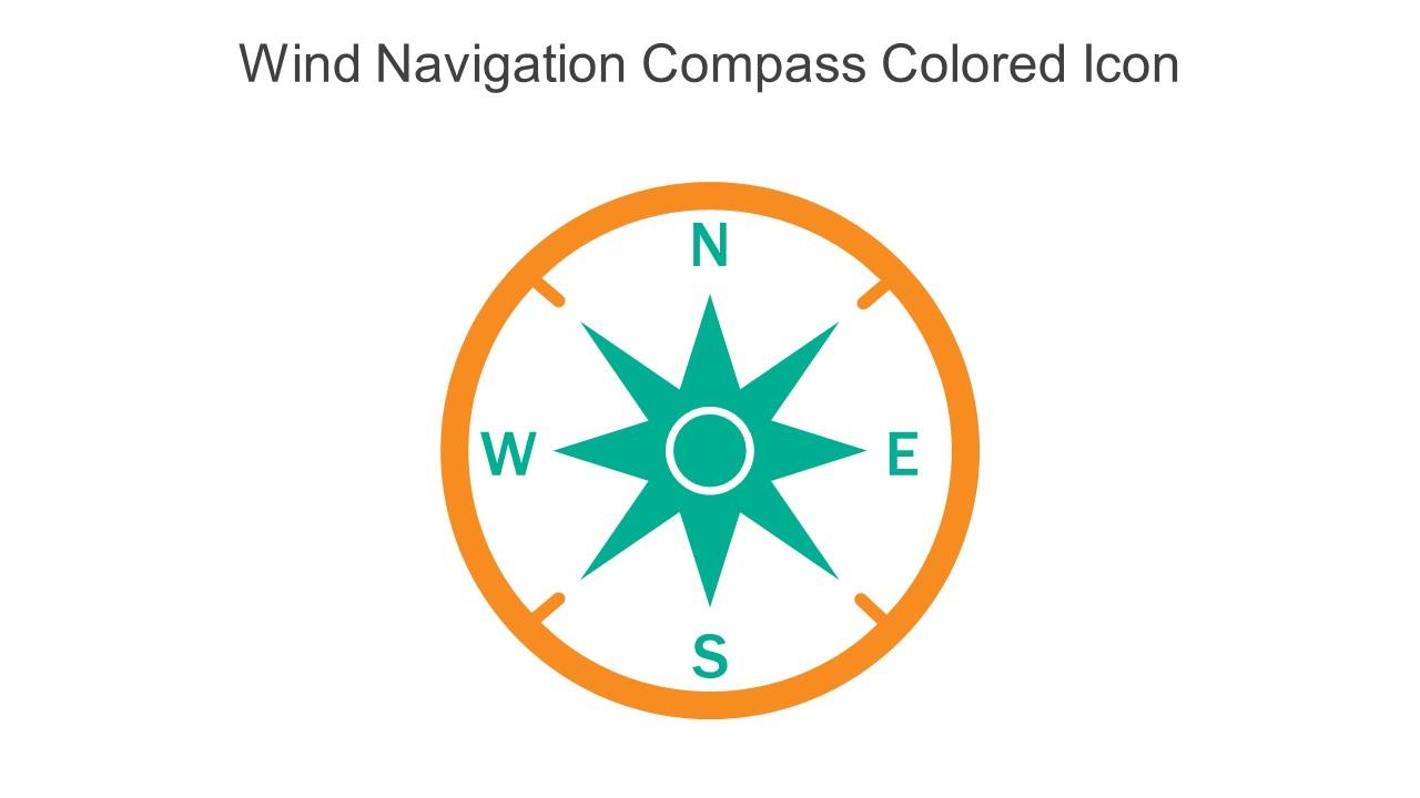 Wind Navigation Compass Colored Icon In Powerpoint Pptx Png And Editable Eps Format