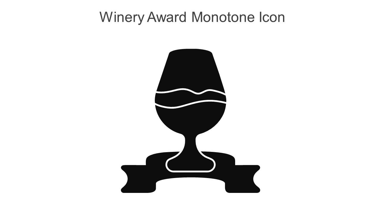 Winery Award Monotone Icon In Powerpoint Pptx Png And Editable Eps Format